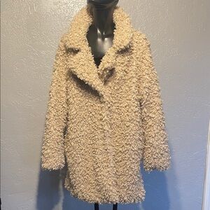 Women's Cream Teddy Coat